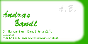 andras bandl business card